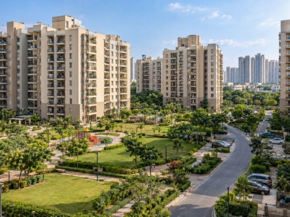 Affordable residential apartment towers and landscaped open spaces at Tulip Lemon Sector 69 Gurgaon