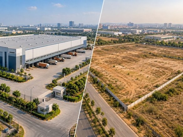 Warehousing REIT vs direct land investment Gurgaon comparison